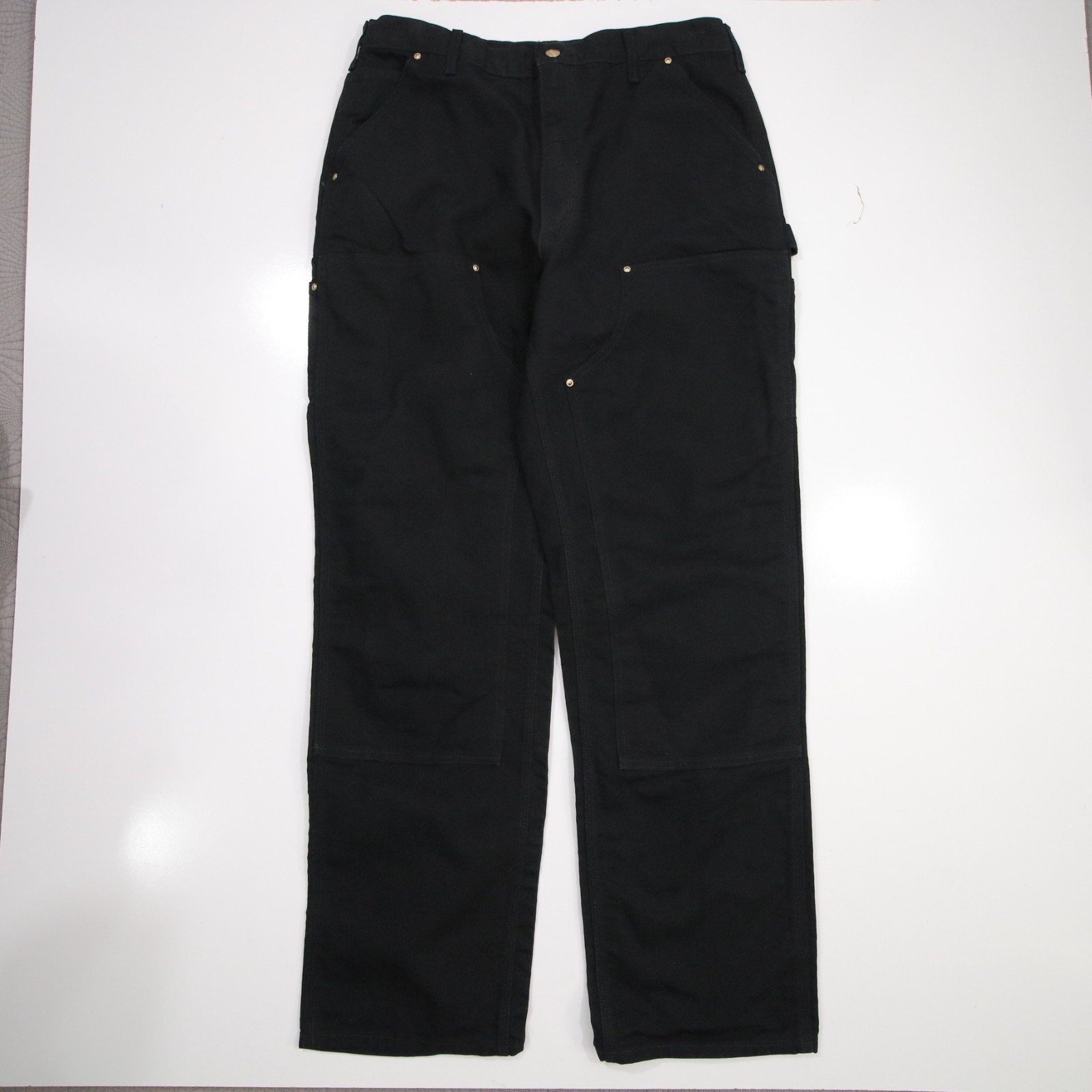 Carhartt Pants Mens 36×34 Black B01 Double Knee Made In USA Workwear