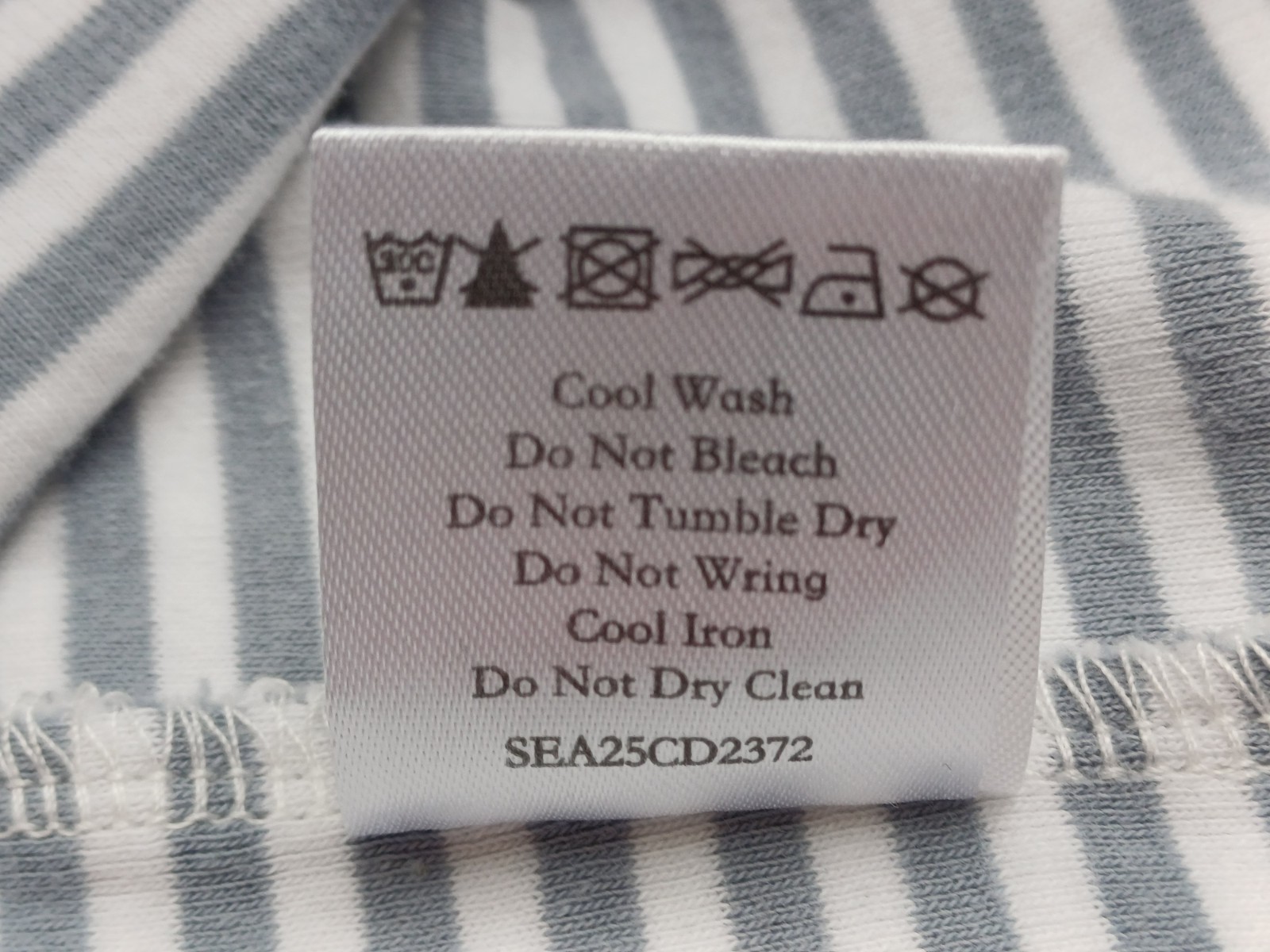 Kelly & Grace Weekend Jersey Top XXL Blue/Grey & White Stripey Long Sleeve GC