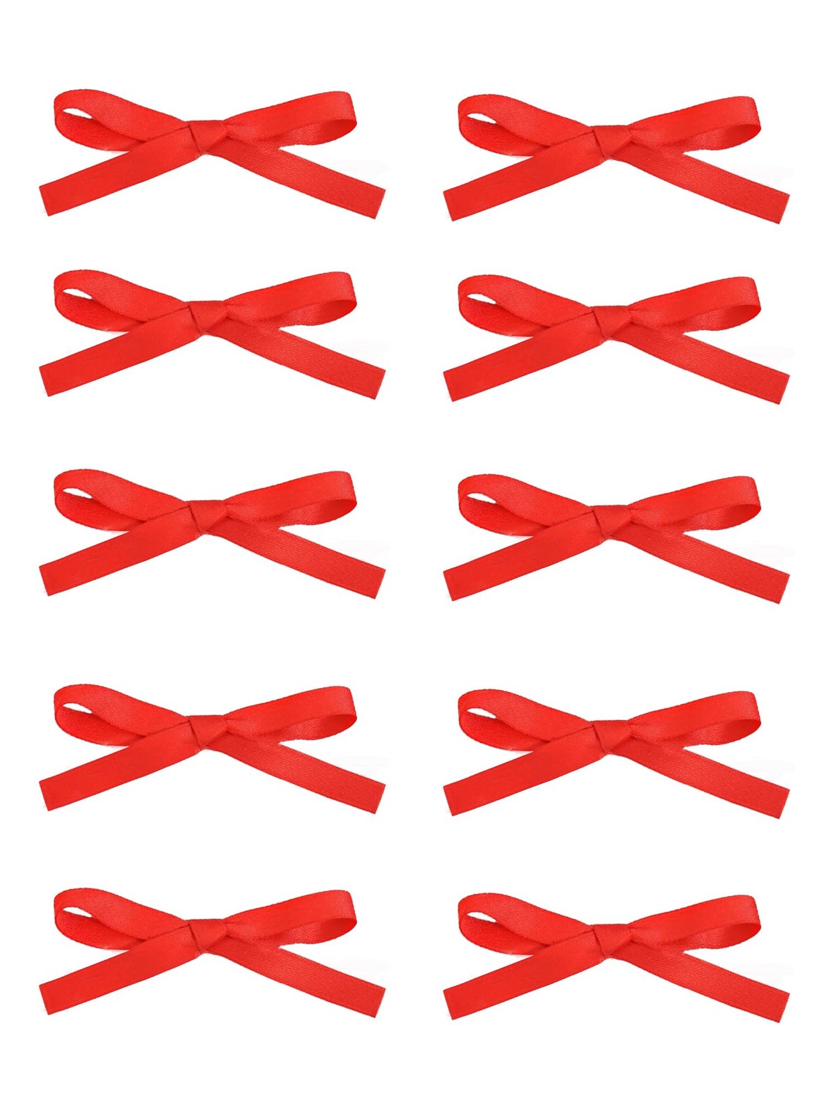 Ayesha Red Coquette Bows Clips – 10PCS Mini Hair 1 Count (Pack of 10), red