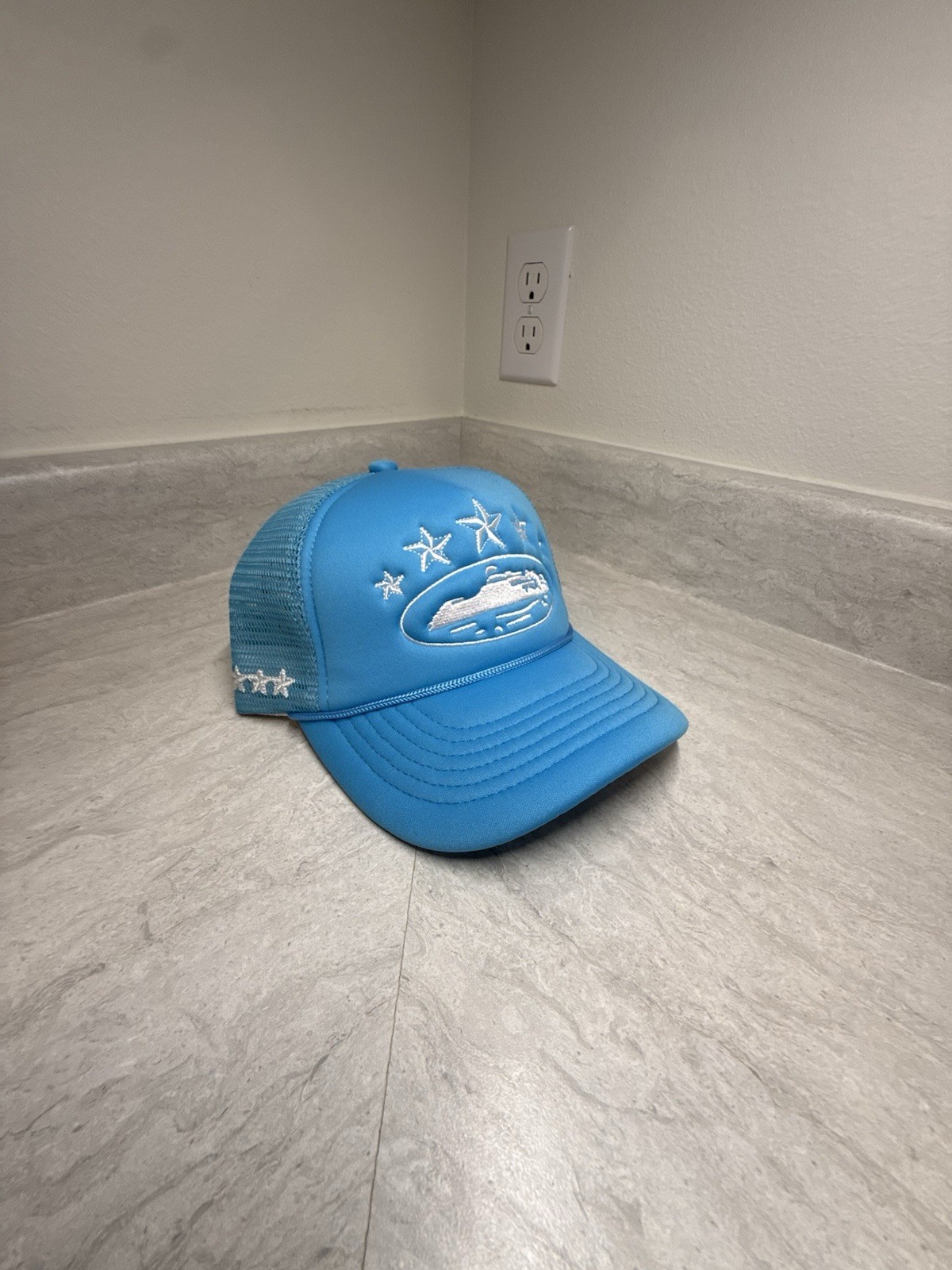 Corteiz Blue Trucker Hat (Embroidered) Brand New With Tags