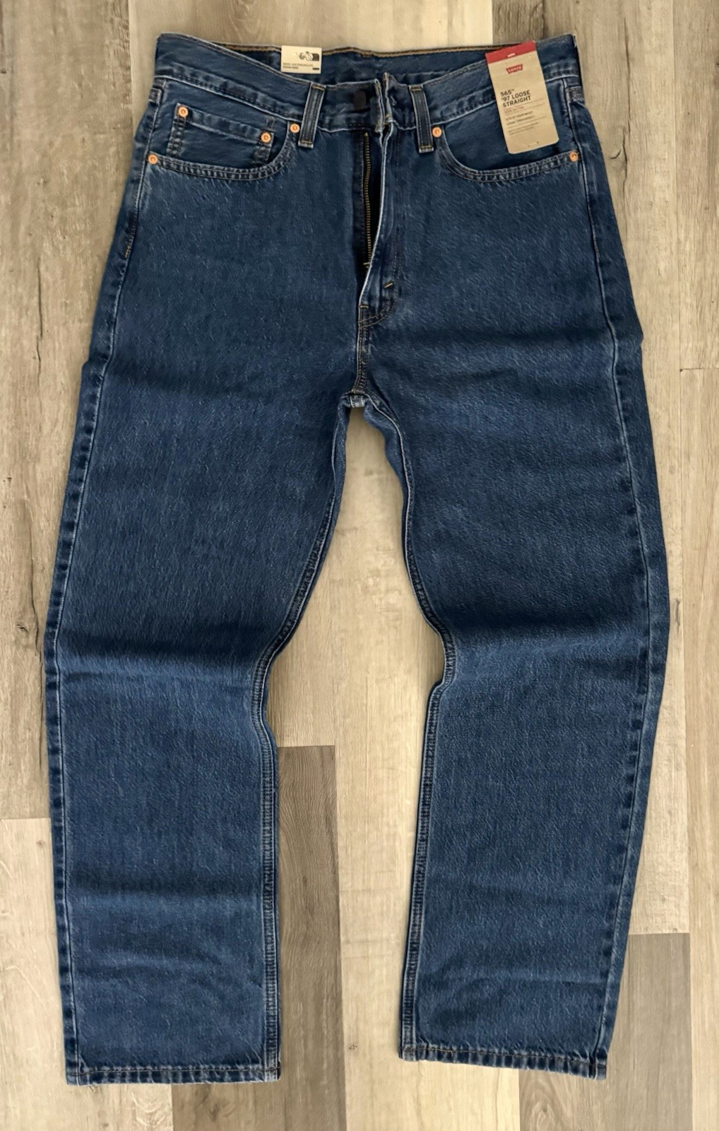 Levi’s 565 ’97 Loose Straight Leg Jeans Men Size 33 X 32 Blue Distressed Wash