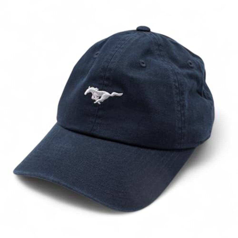 AMERICAN NEEDLE Micro Slouch Casual Baseball Dad Hat Ford Mustang, Navy Blue (FO