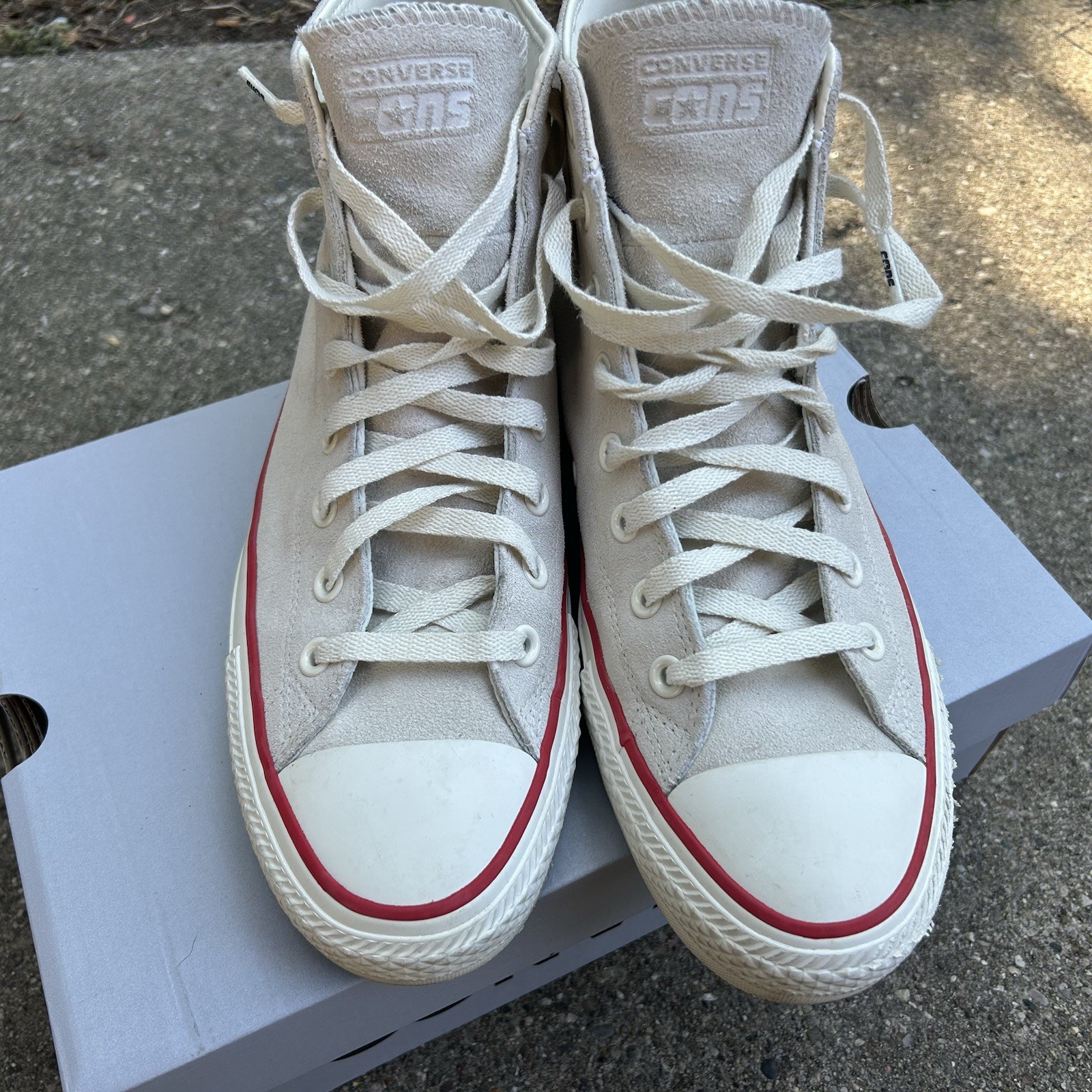 Converse Cons CTAS Pro Hi Egret Suede Mens US Size 10 Chuck Taylor Skate