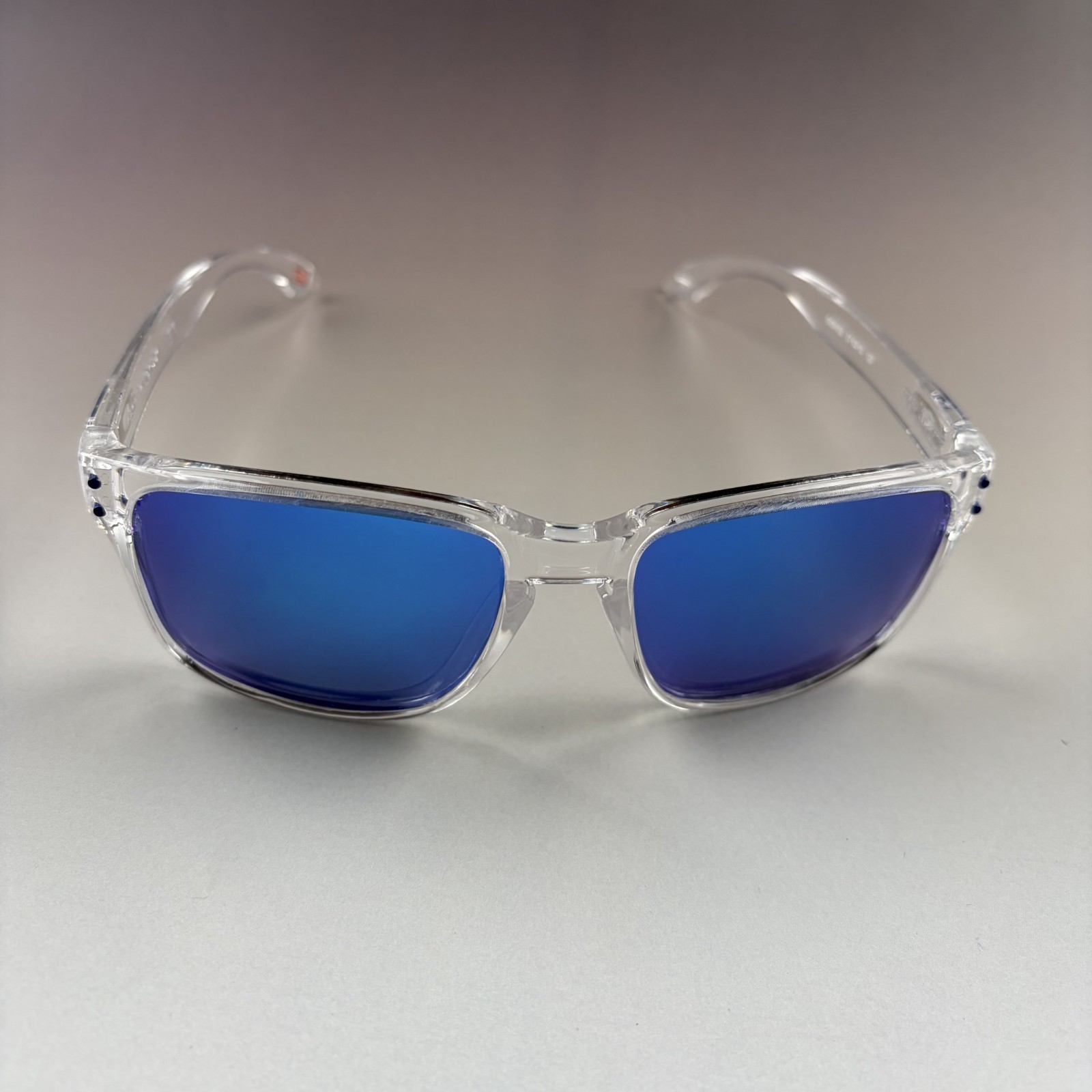 Oakley Holbrook Sunglasses – Clear Frame /Blue Sapphire Iridium Polarized Lens