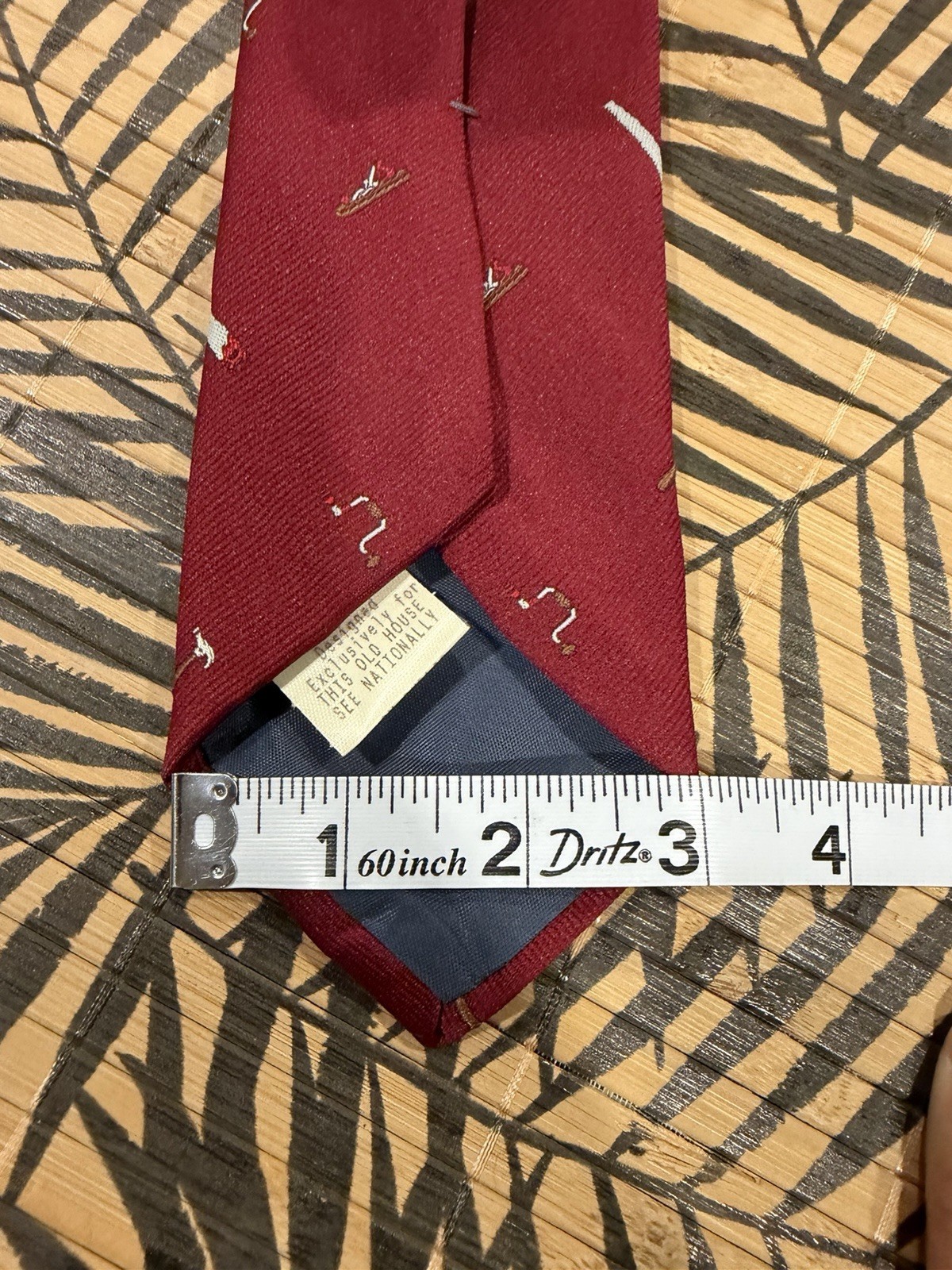 Vintage SCHRETER This Old House PBS TV Show Tie Maroon Burgundy Hand Tools