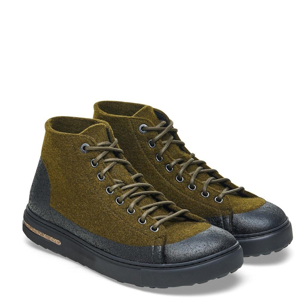 BIRKENSTOCK BEND MID DIP MEN TROPIC GREEN HIGH-TOP FELT SNEAKERS REGULAR/WIDE WI