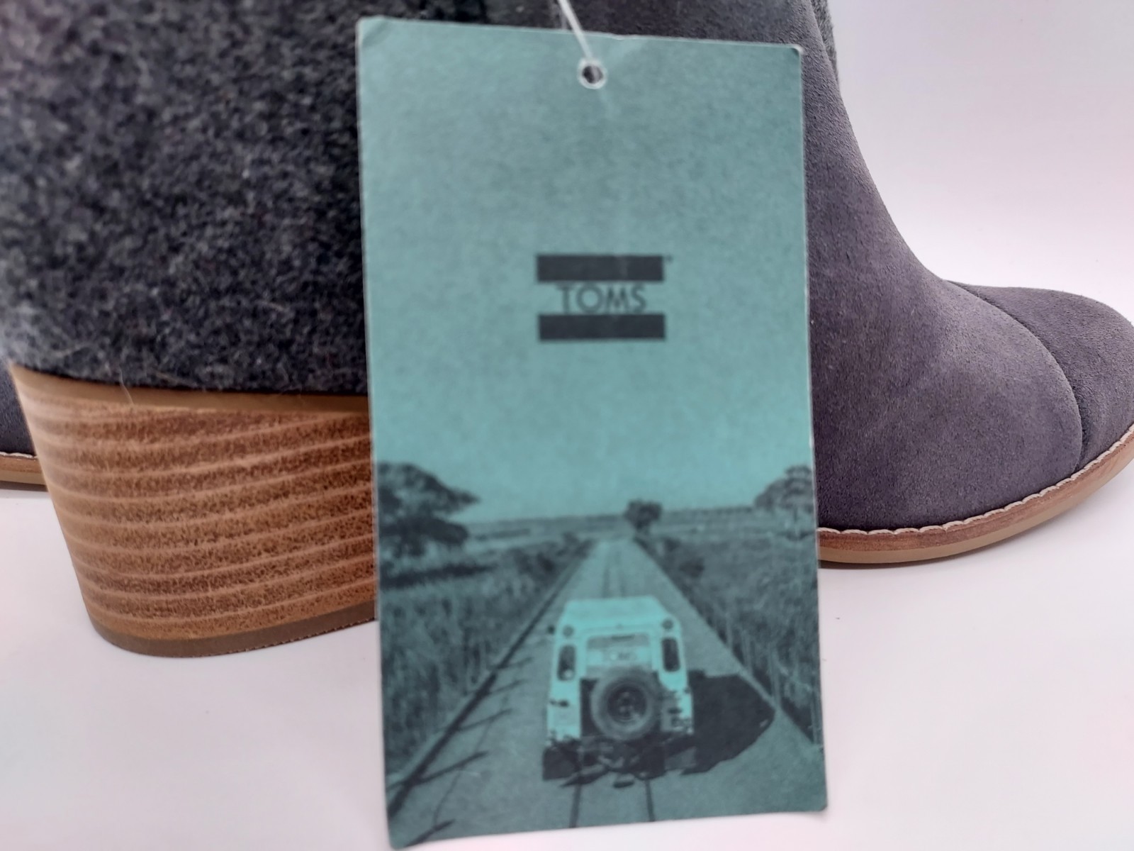 Toms Women’s Loren Booties Forged Iron Grey/Suede Combo, Size 6.5 Nwt