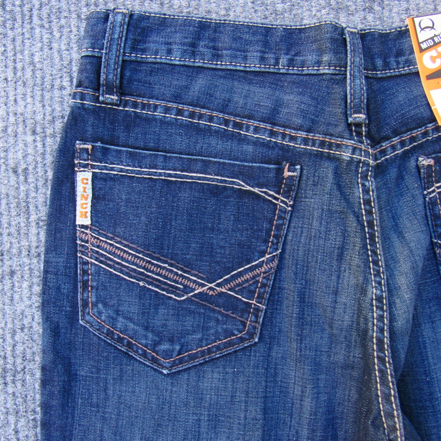 Cinch Men’s Ian Slim Fit Jeans Dark Stonewash Size 29×34 Cotton Blend NWT