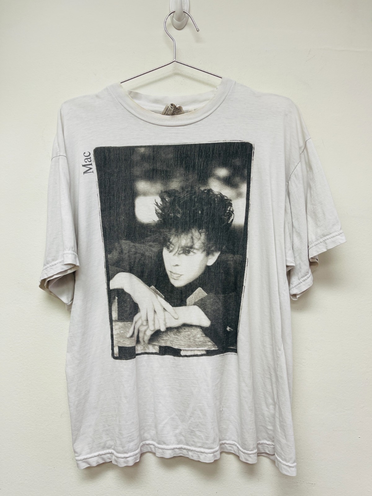 Vintage Ian McCulloch T Shirt 1989 Sz L Euro Tour Echo and the Bunnymen 80s 1980