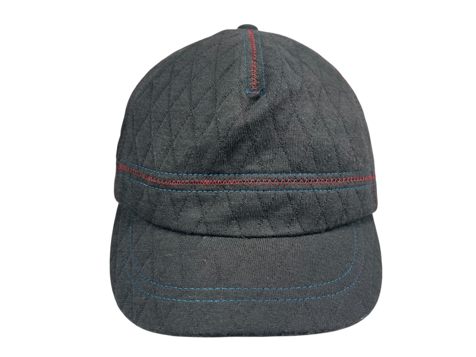 PISTIL Gray/Blue QUILTED x SHORT-BILL HAT Outdoor Hike Baseball Cadet Gym Summer