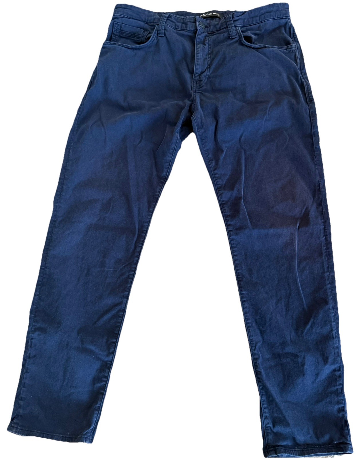 Mavi Men’s 453 Zach Straight Leg Jeans – Navy/Black Solid Denim – EU 35/32 (US A