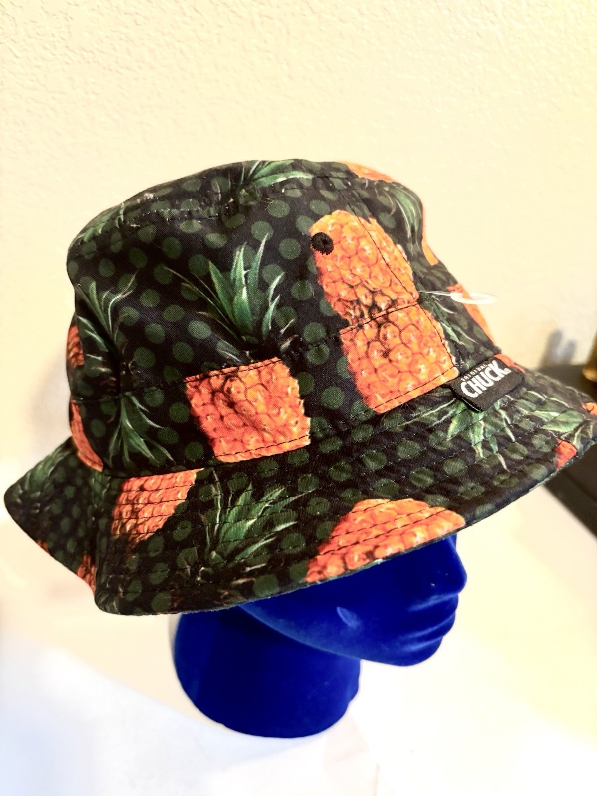 Tropical Bucket Hat Original Chuck Pineapple Palm Print Vibrant One Size Unisex