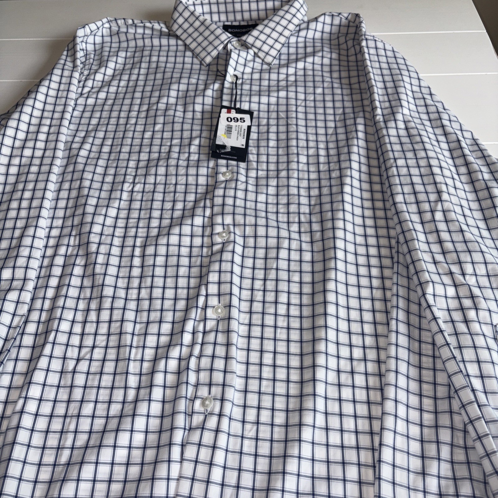 Bonobos Men’s Slim Fit Button-Down Tech Dress Shirt, Blue, Size XXL NWT NEW