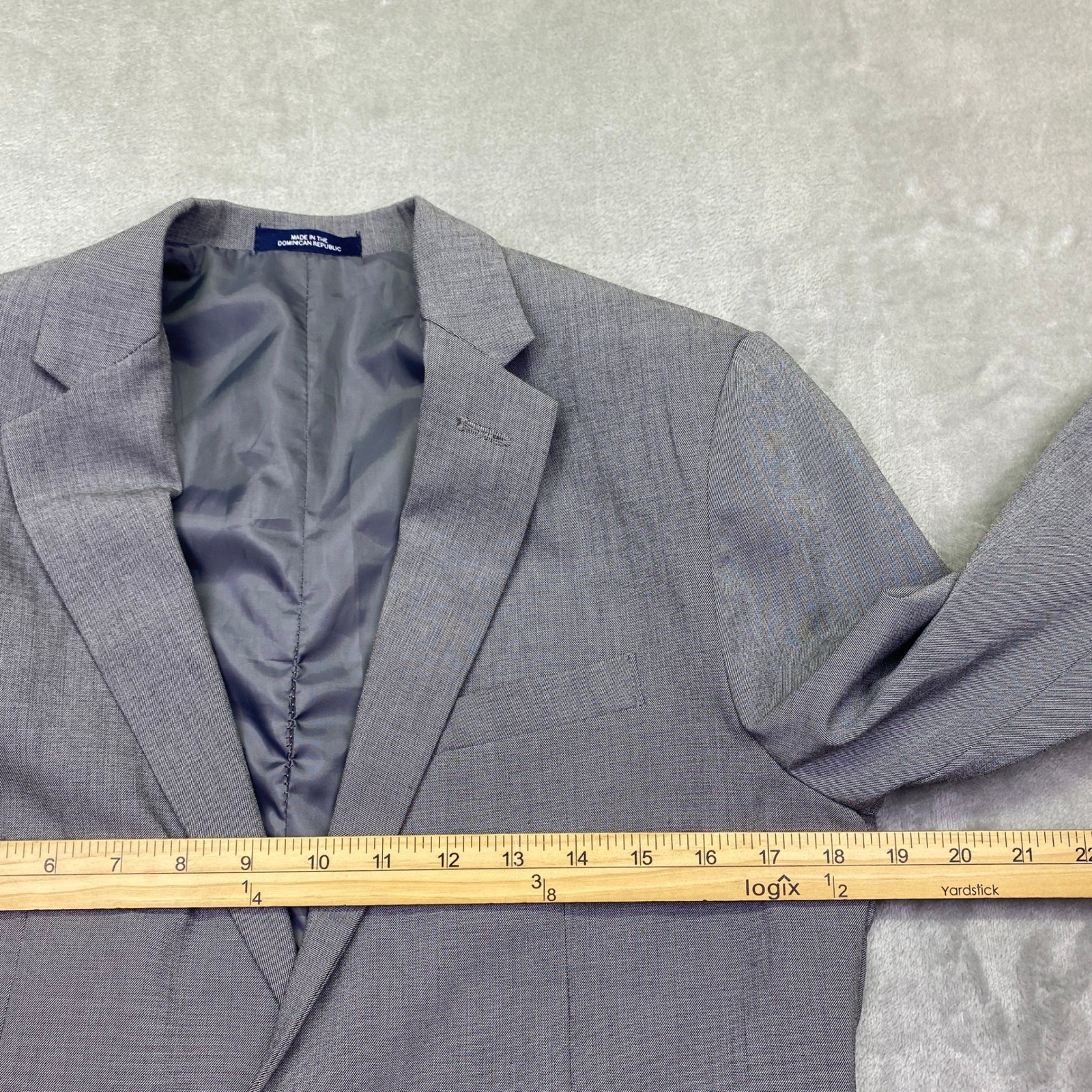 Chaps Boys Medium Grey Two Button Blazer Jacket Style C831164H Size 18 Reg