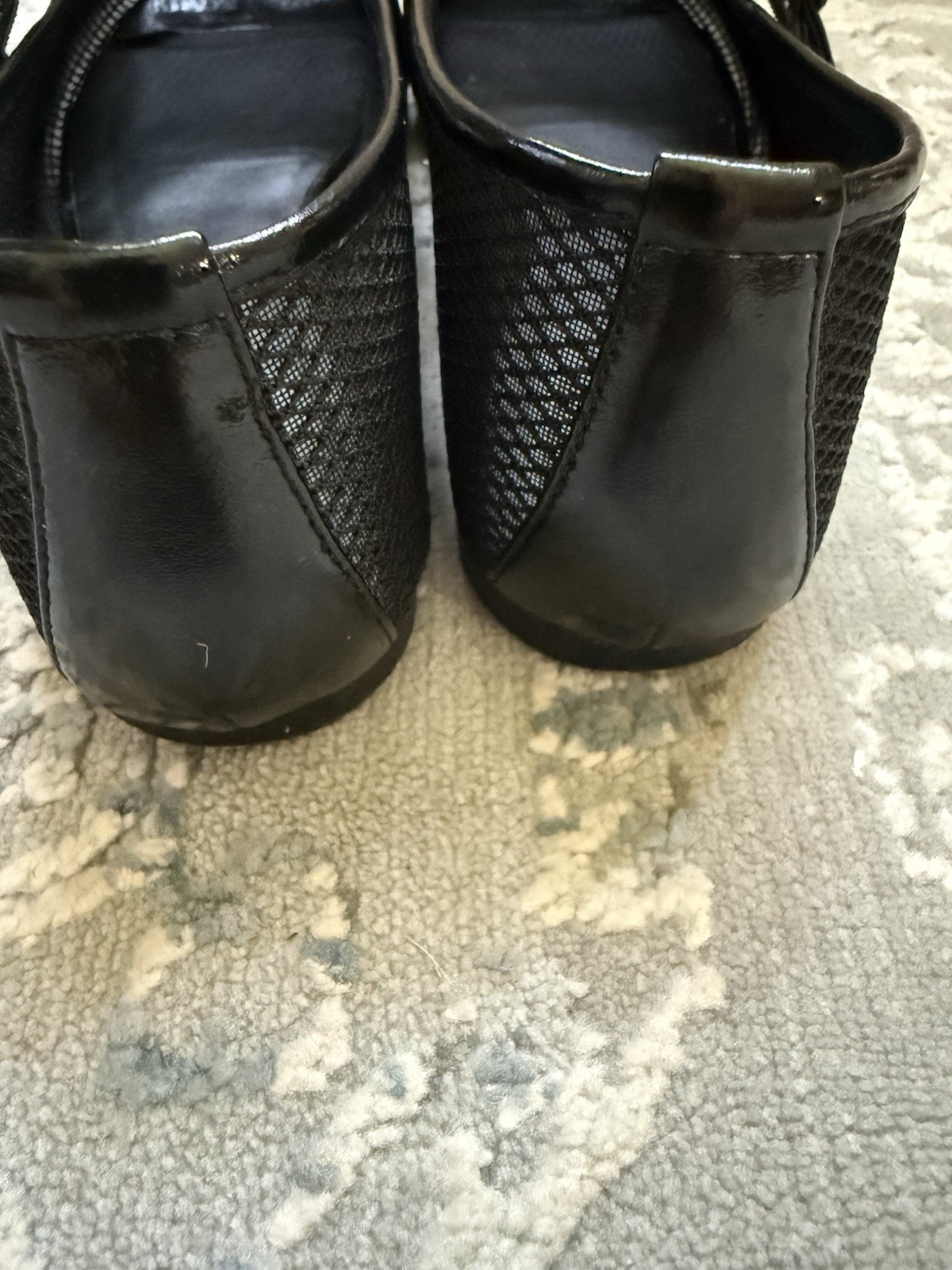 M.Gemi The Amiable Black Mesh And Leather Mary Jane Sz 8