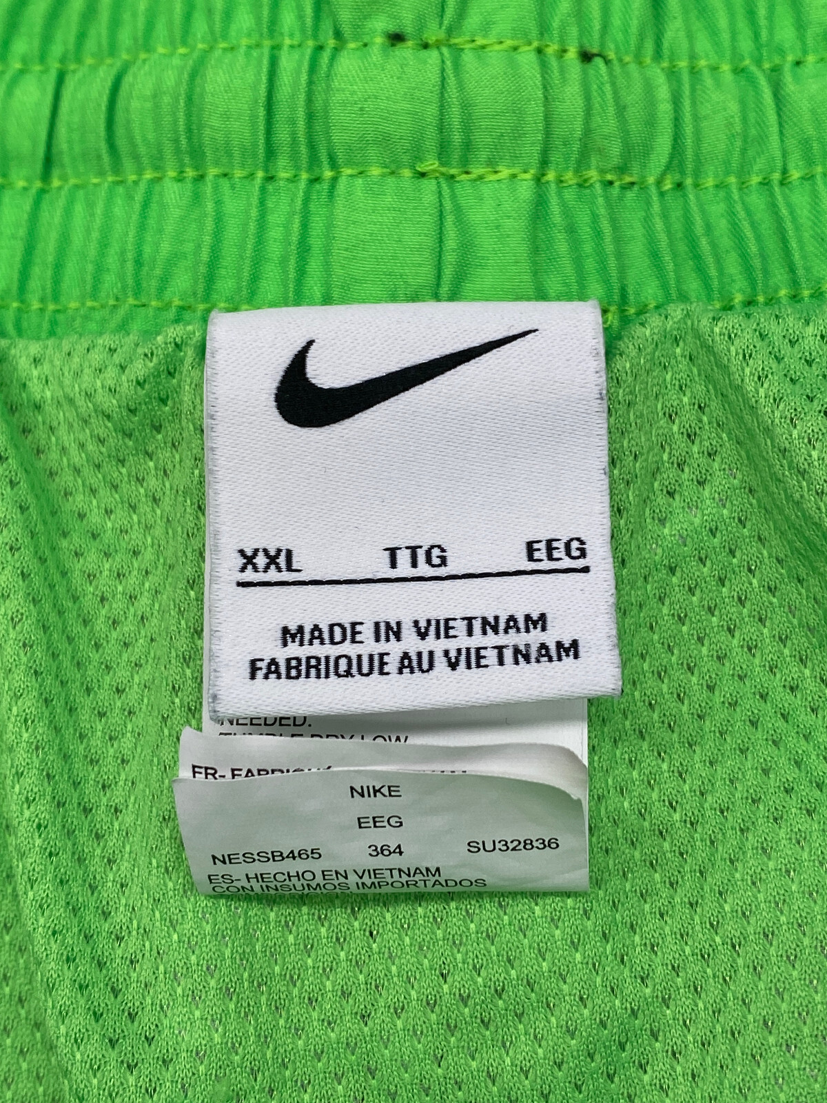 Nike Mens Volley Core Swim Shorts NESSB465-364 2XL Green Black Striped 6570