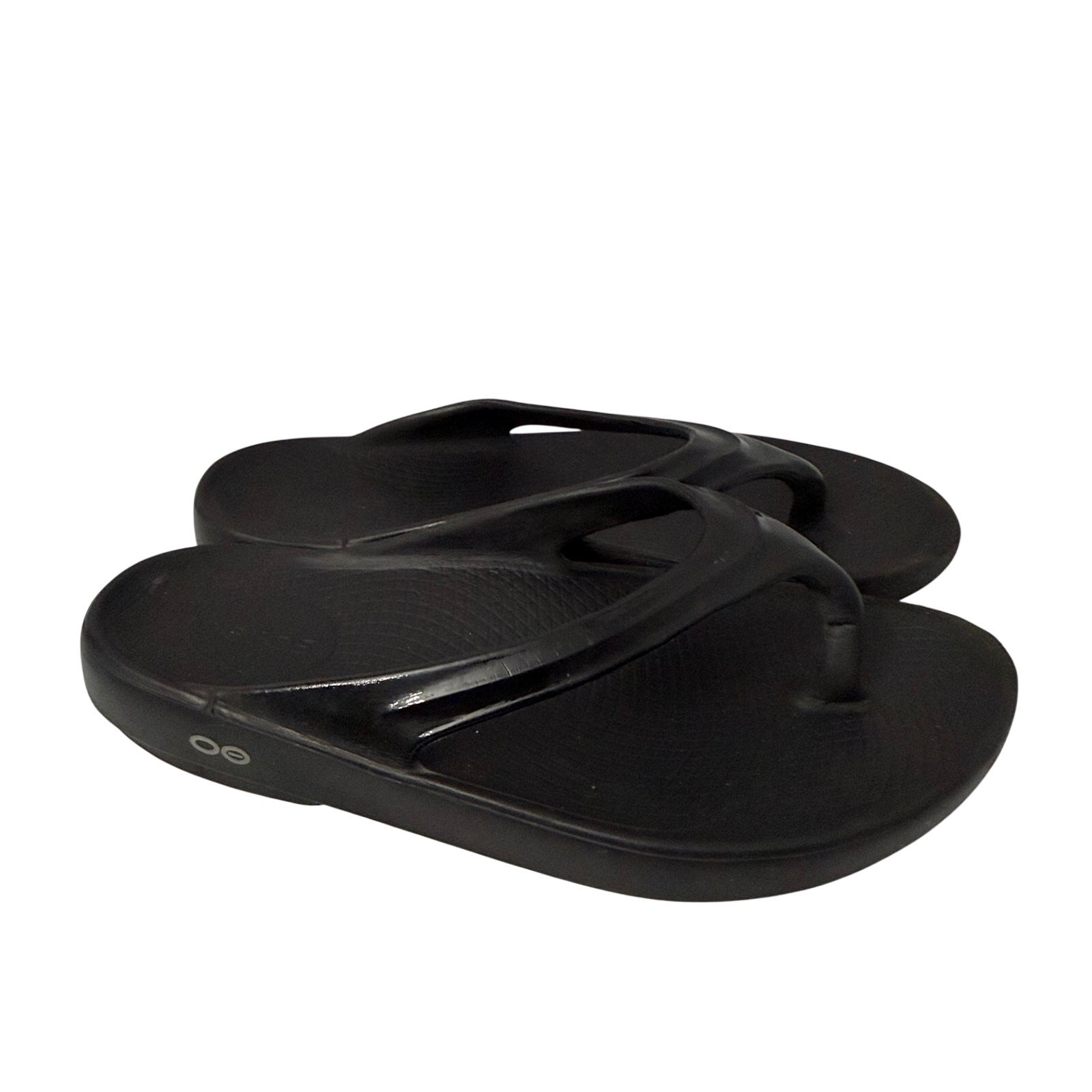 Oofos OOlala Recovery Sandals Womens Size 9 Black Thong Comfort