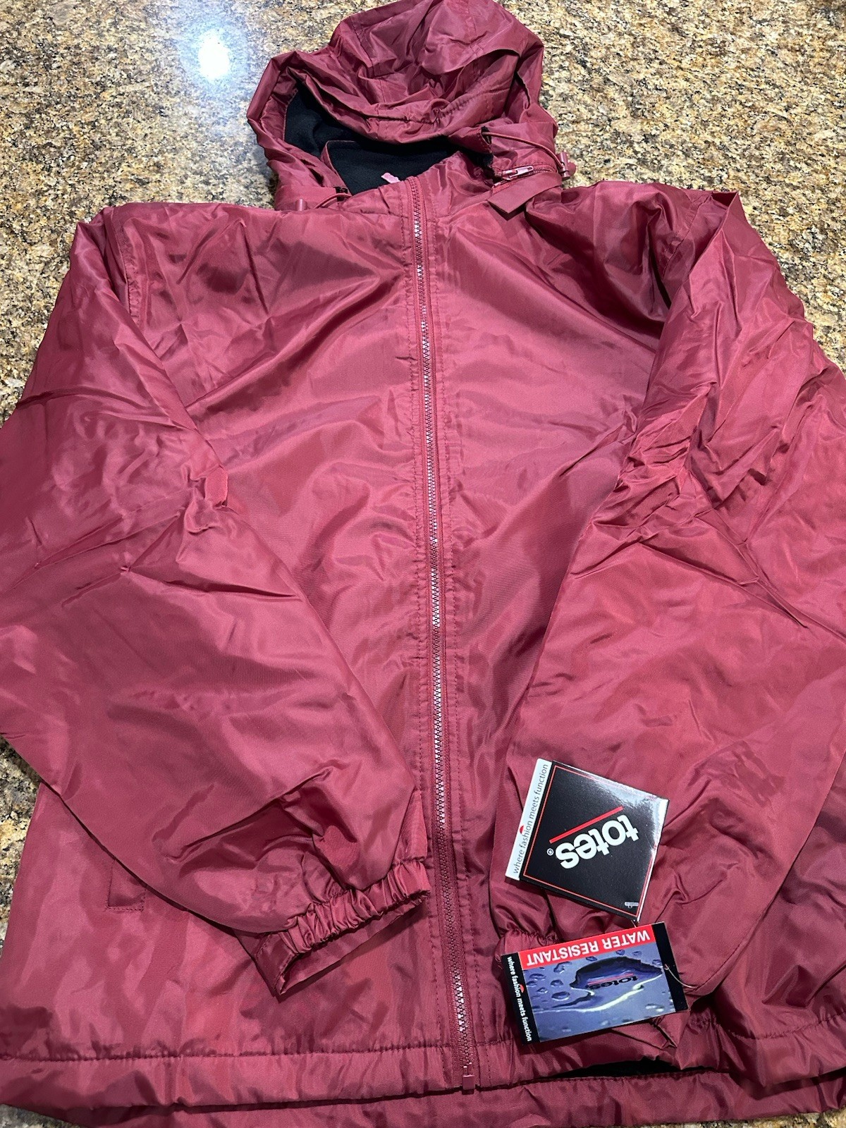 Totes Jacket Mens Large Full Zip Hooded Soft Lined Pockets Adult