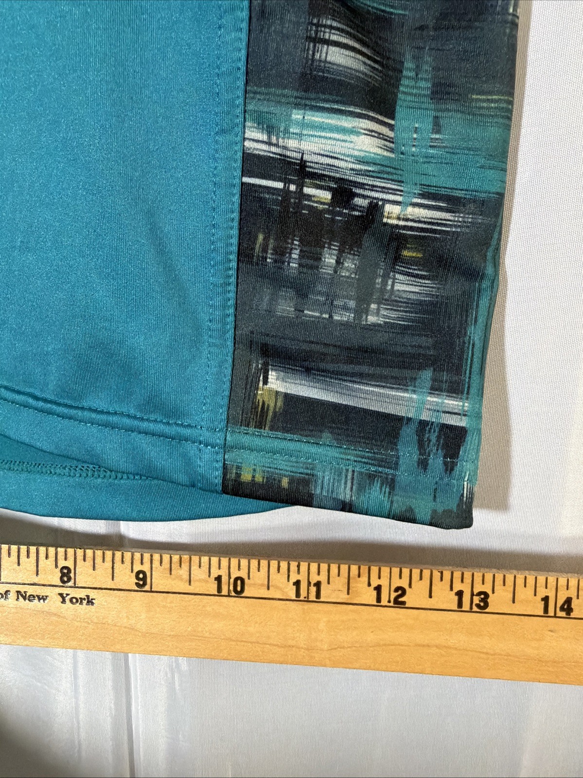 Hylete Above Knee Shorts Men’s L Teal Performance Stretch 9″ Inseam Drawstring