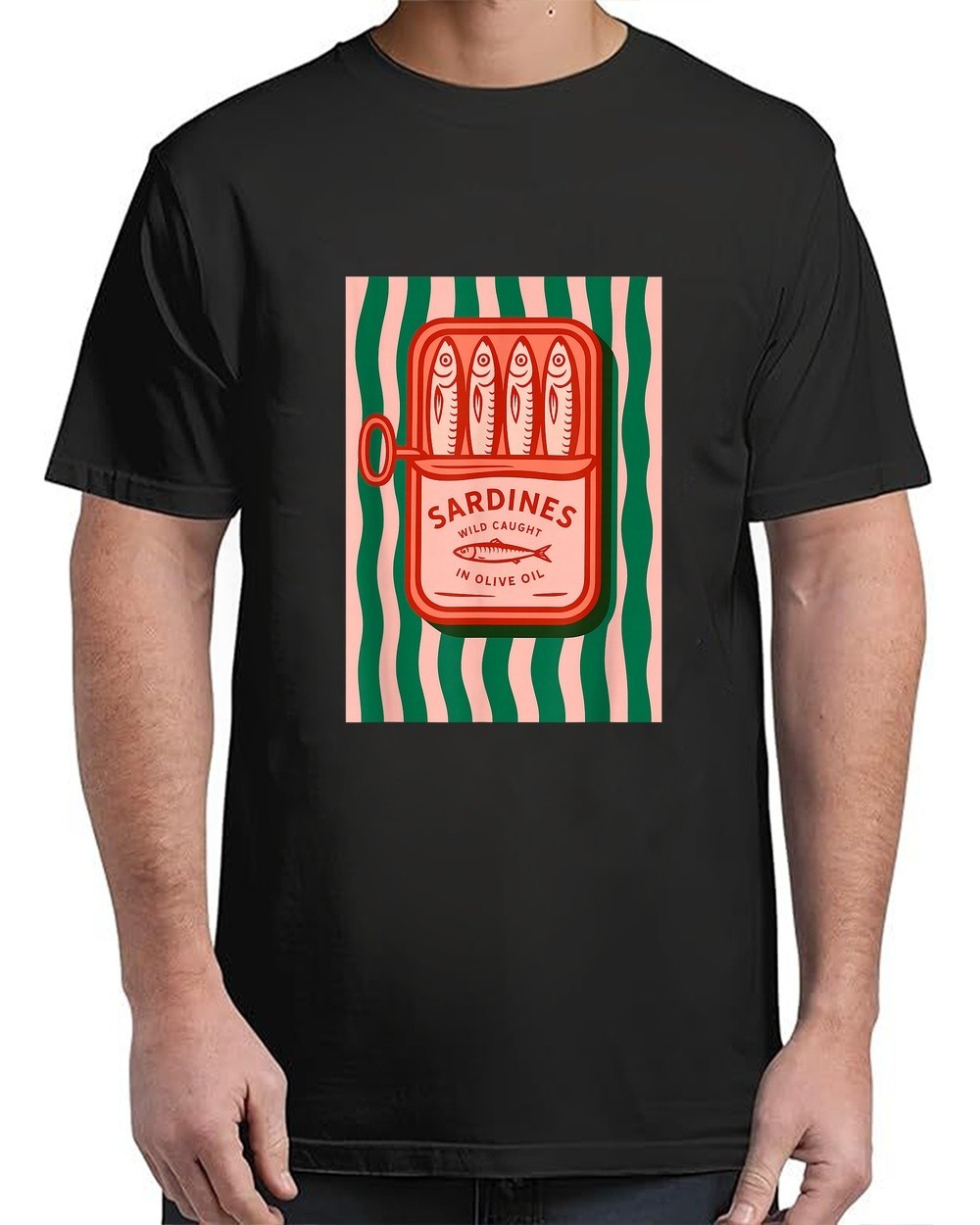 Sardines Tinned Fish Retro Graphic Summer for Adult S-4XL T-Shirt
