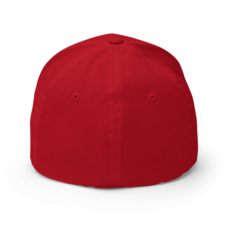 Speaker City Logo Red Closed Back Structured Cap Sizes S/M L/XL