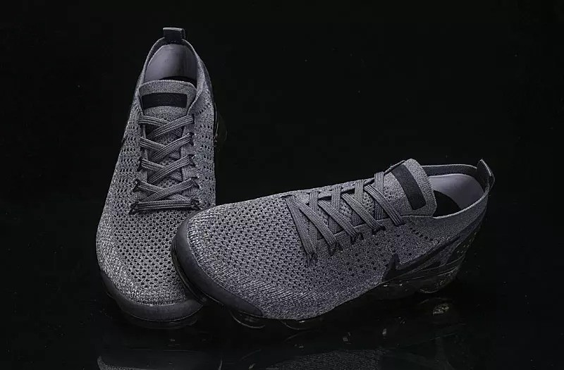 New Nike Air VaporMax Flyknit 2 Air Grey/Black Cushion Shoes 7-11