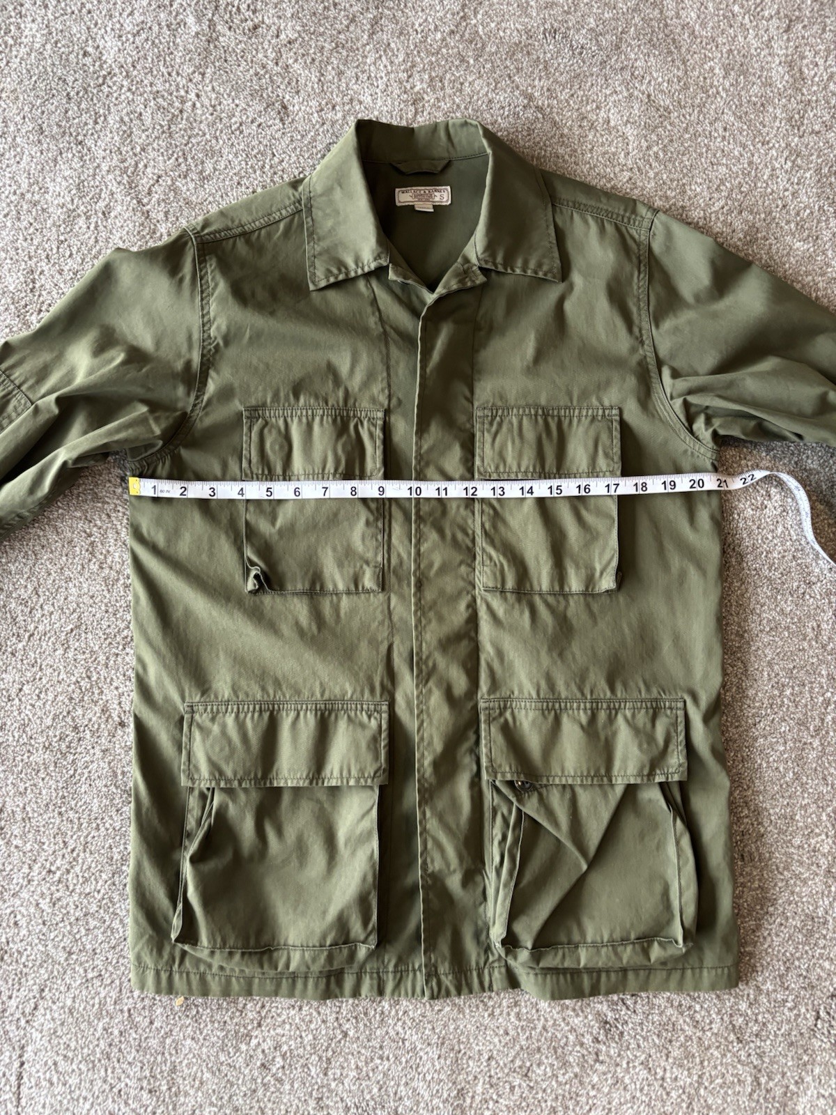 Wallace & Barnes Lightweight Army Green Field Military Jacket Men’s Small