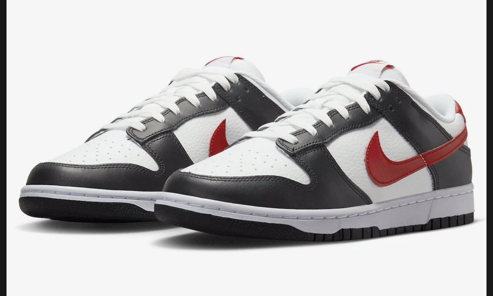 Nike Dunk Low Retro Red Swoosh Panda FB3354-001 Brand New