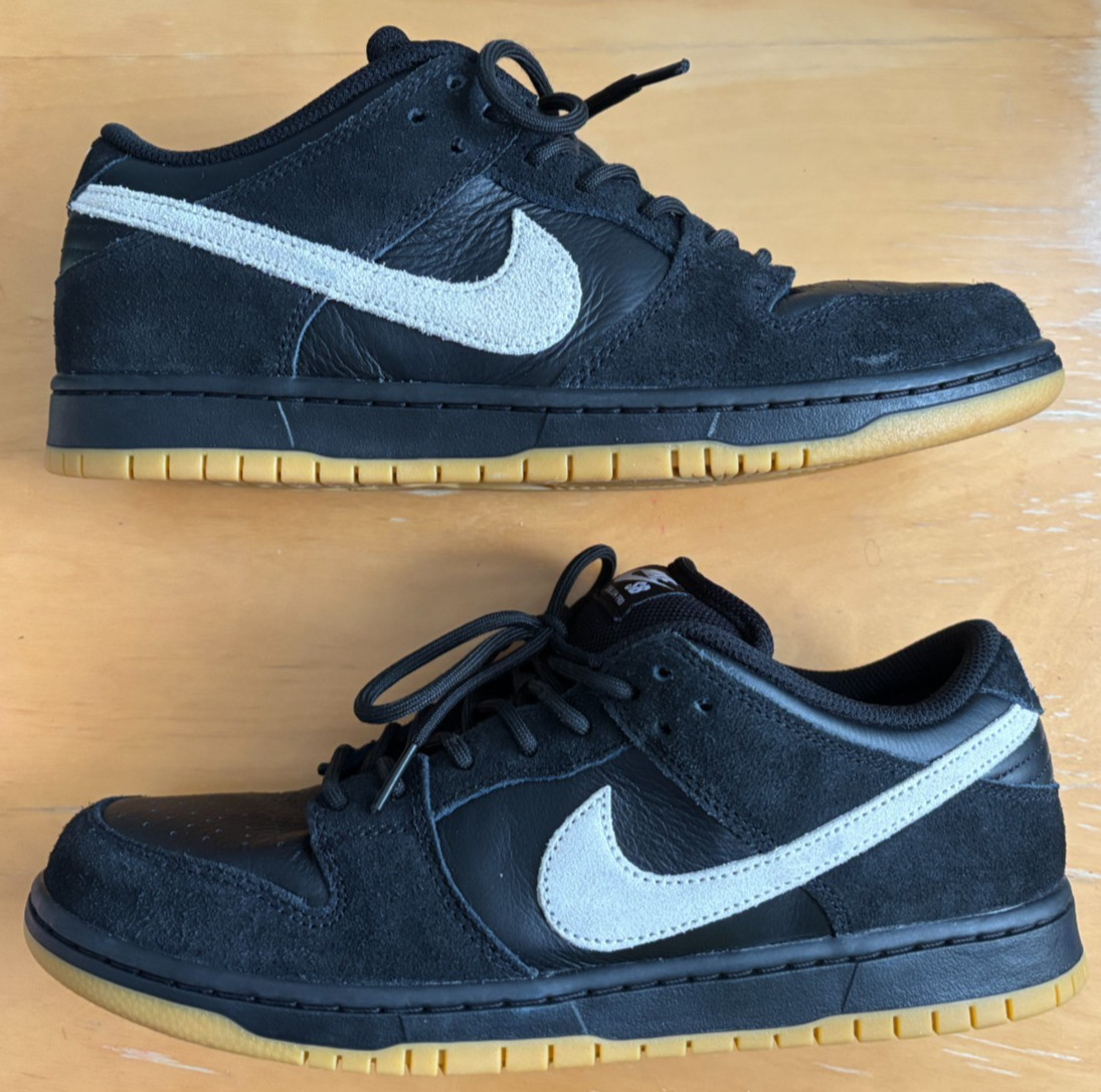Nike SB Dunk Low Pro Black/White-Black Gum Men’s Size 10.5