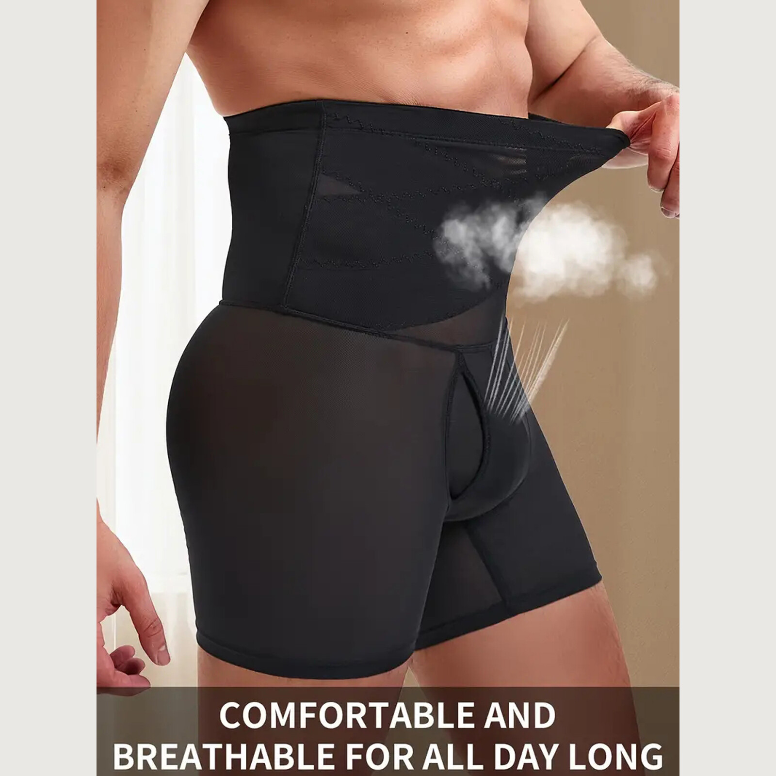 Fajas Colombiana para Hombre Stomach Shaper Boxer Brief Breathable Shapewear Men