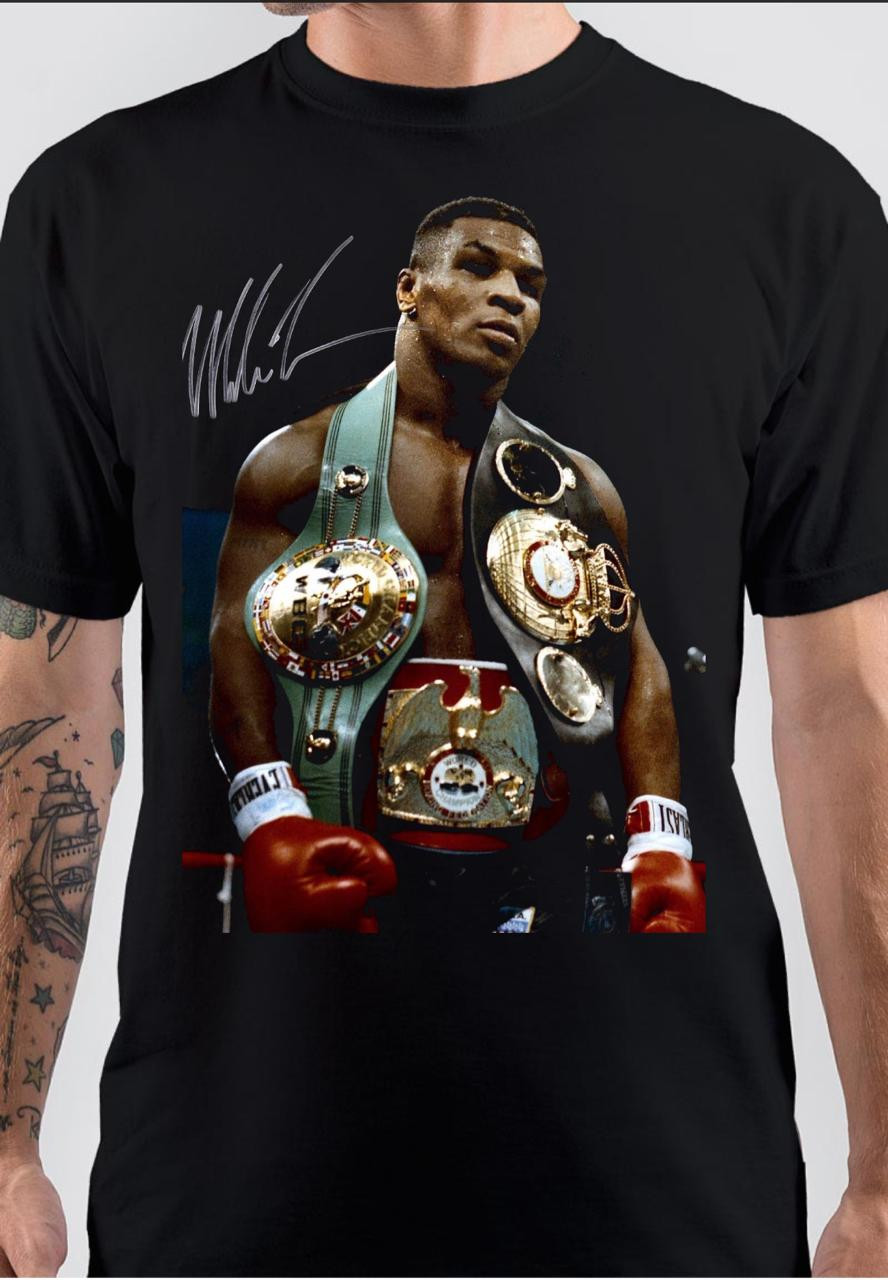Mike Tyson Champion Signed T Shirt Full Size S to 5XL KK546