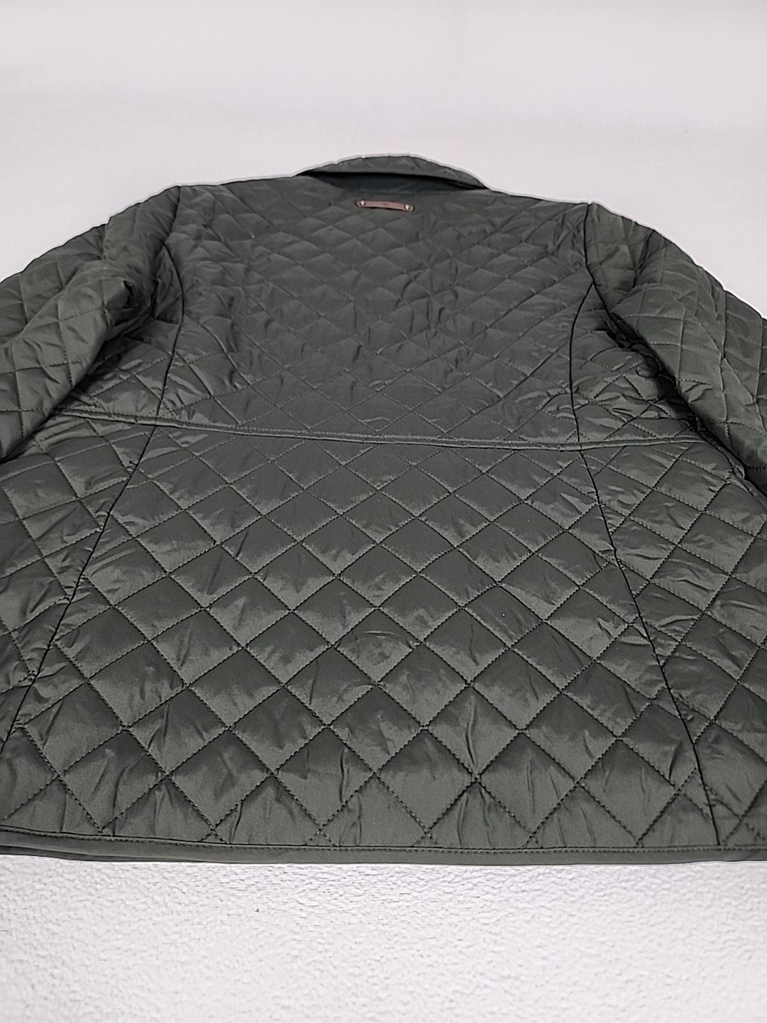 Lauren Ralph Lauren Diamond Quilted Button Up Mid Jacket Women’s Large Green