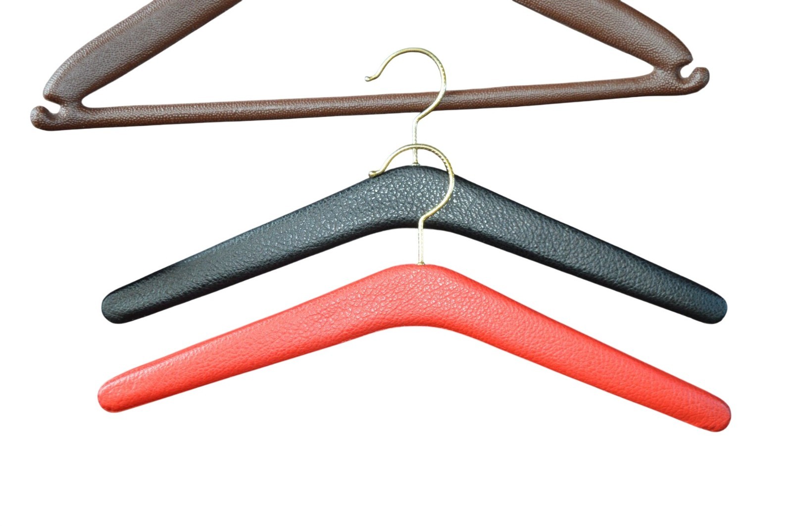 5 Pack Vintage Vinyl Plastic Fabric Hangers Funky Retro Unique Mid Century
