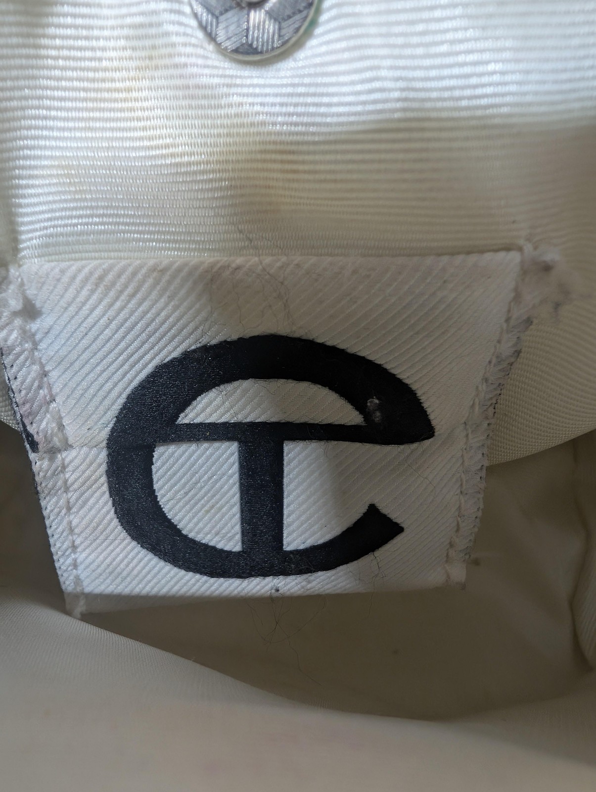 TELFAR Shopping Bag Womens Small White Vegan Leather Mini Tote Crossbody Logo