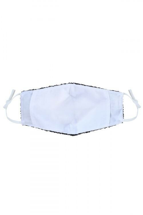 Glitter face mask. Adjustable, re-usable, washable. one size 