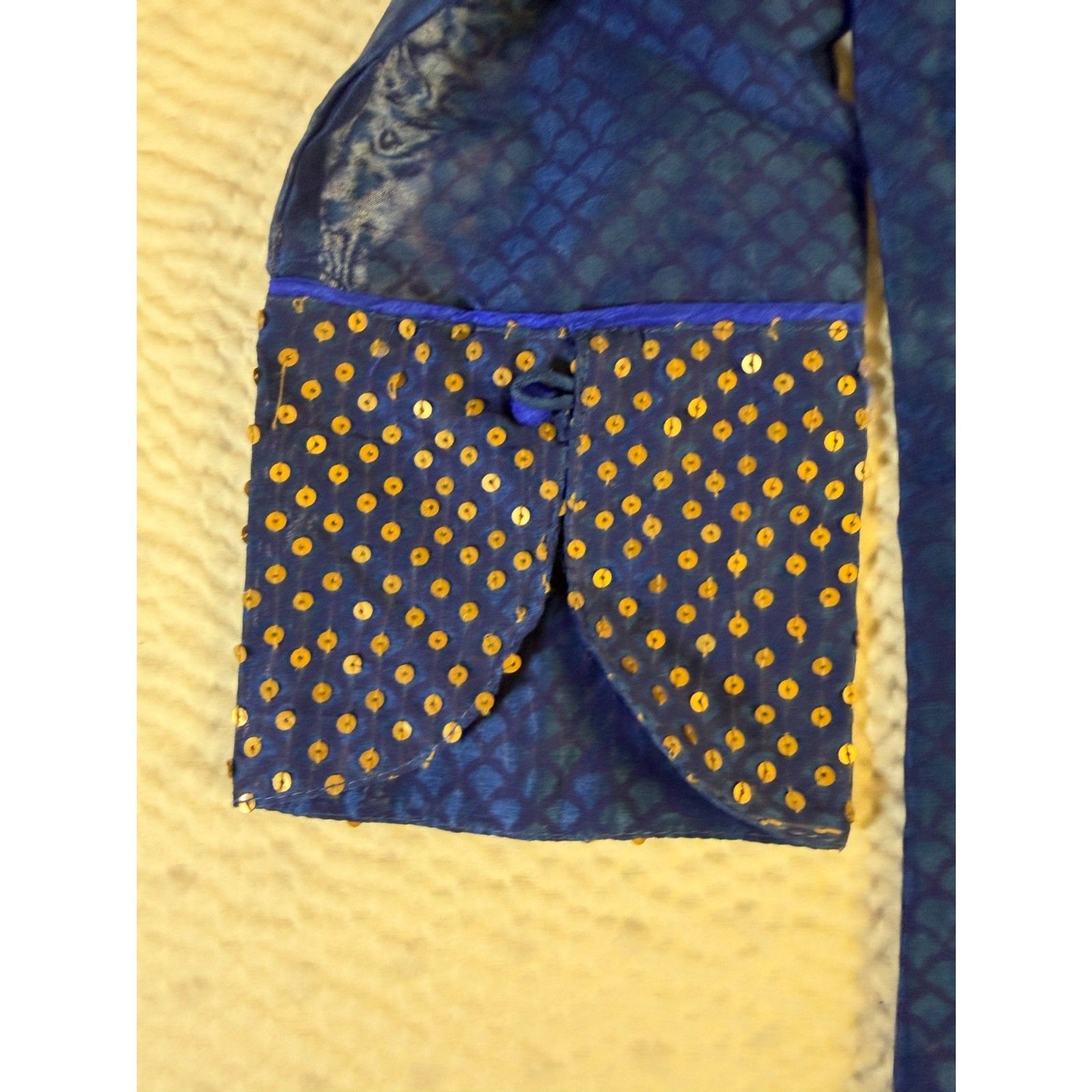 Fabindia 3/4 Sleeve, Sequin, “Ganga” Pattern Women’s Tunic