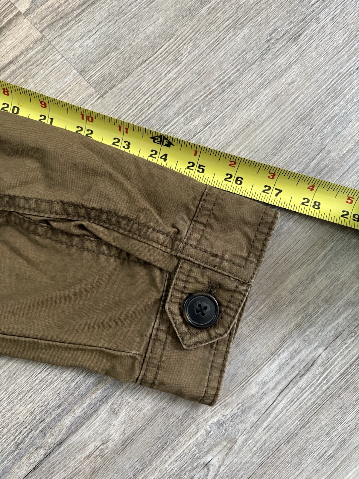 Old Navy Mens M Green Military Field Utility Jacket Pockets Epaulet Zip New