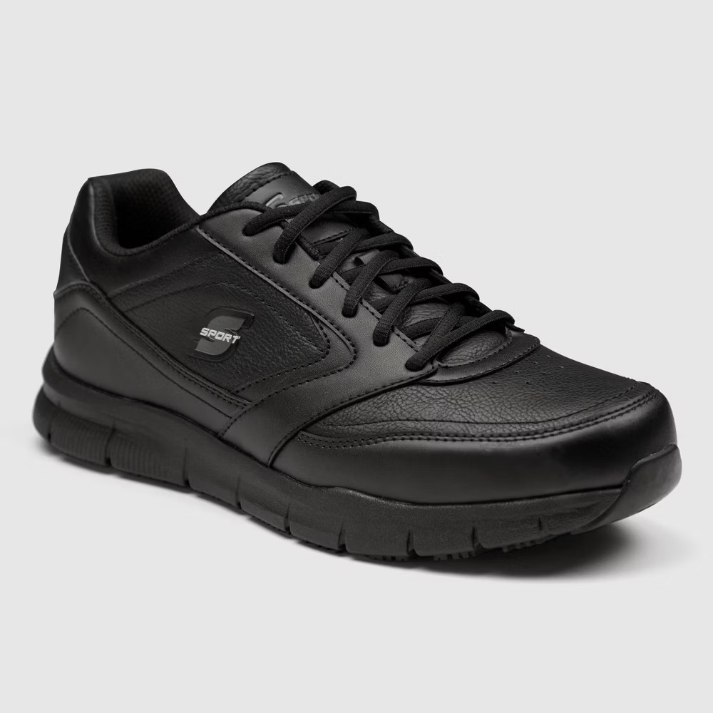 S Sport By Skechers Men’s Brise Slip Resistant Sneakers – Black 10