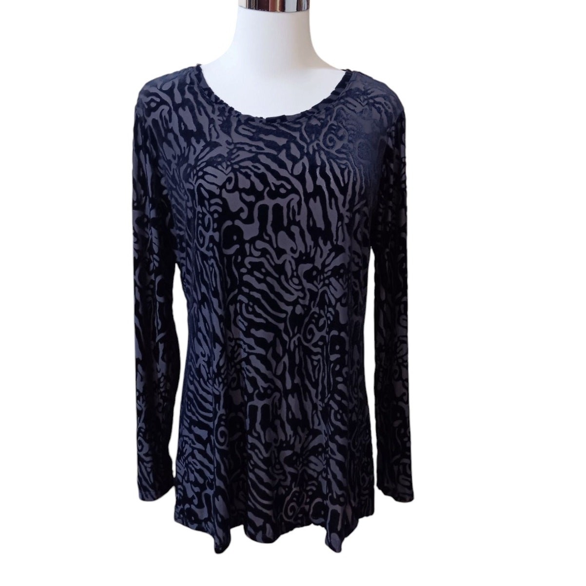 Dark Purple Velvet Burnout Top Blouse Y2K Inspired Sheer Whimsigoth Fairygrunge