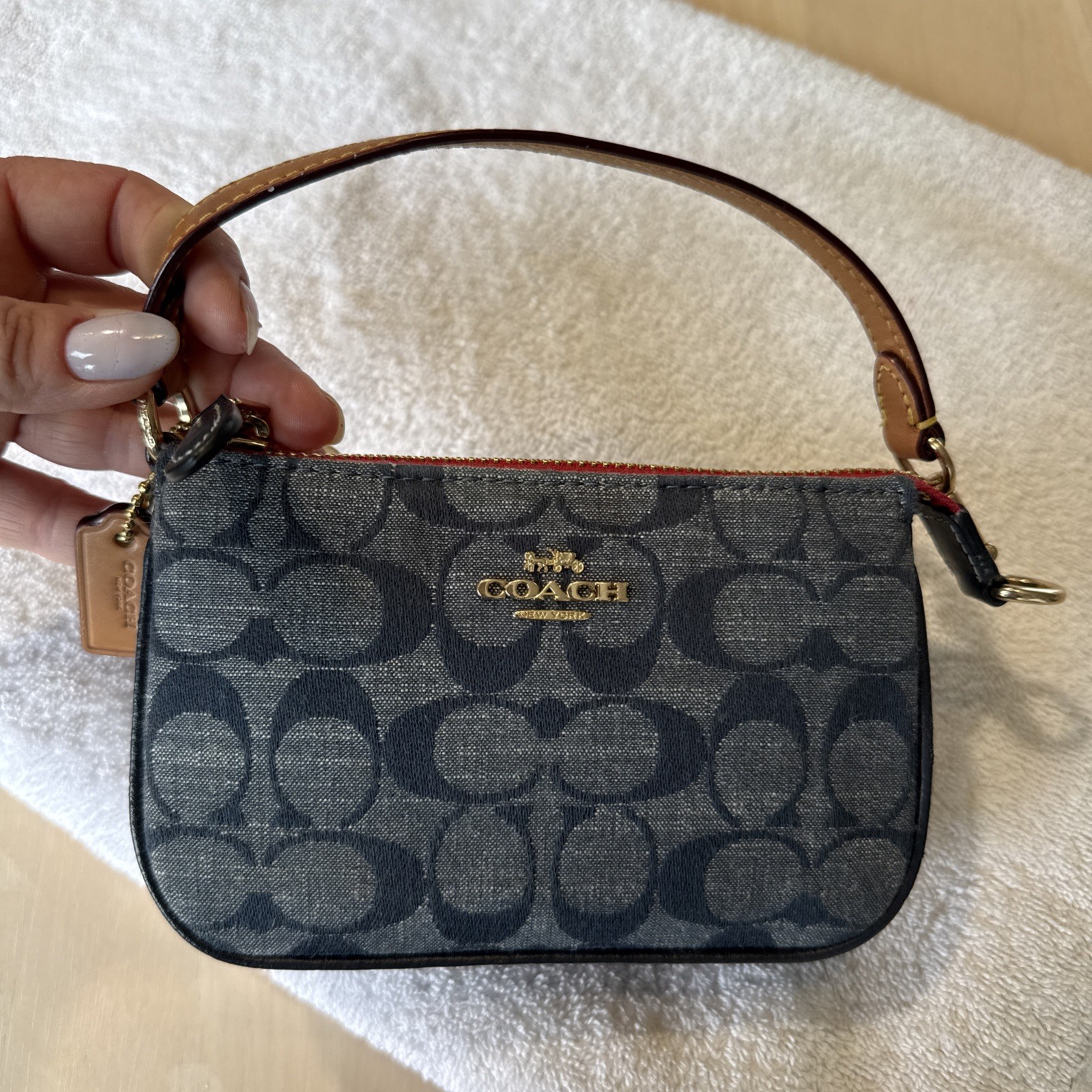 Coach C8665 Nolita 19 In Signature Denim Mini Hand Bag