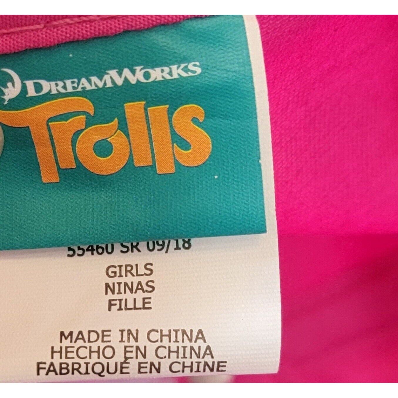 Dreamworks Trolls Girls Pink Purple Baseball Hat Adjustable Strapback Cap