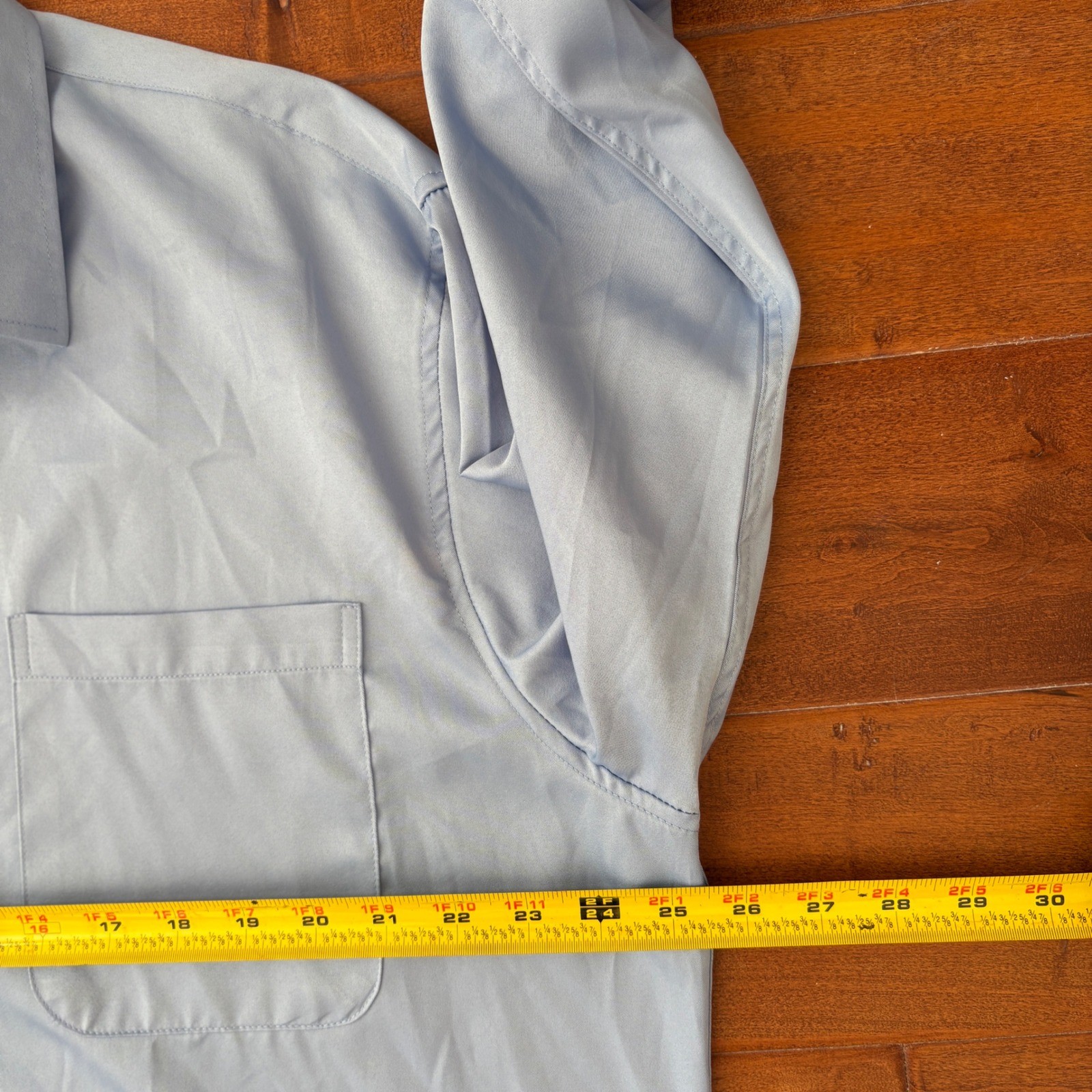 Alimens & Gentle Flex Light Blue Dress Shirt XL Tall Wrinkle Resistant Luxury
