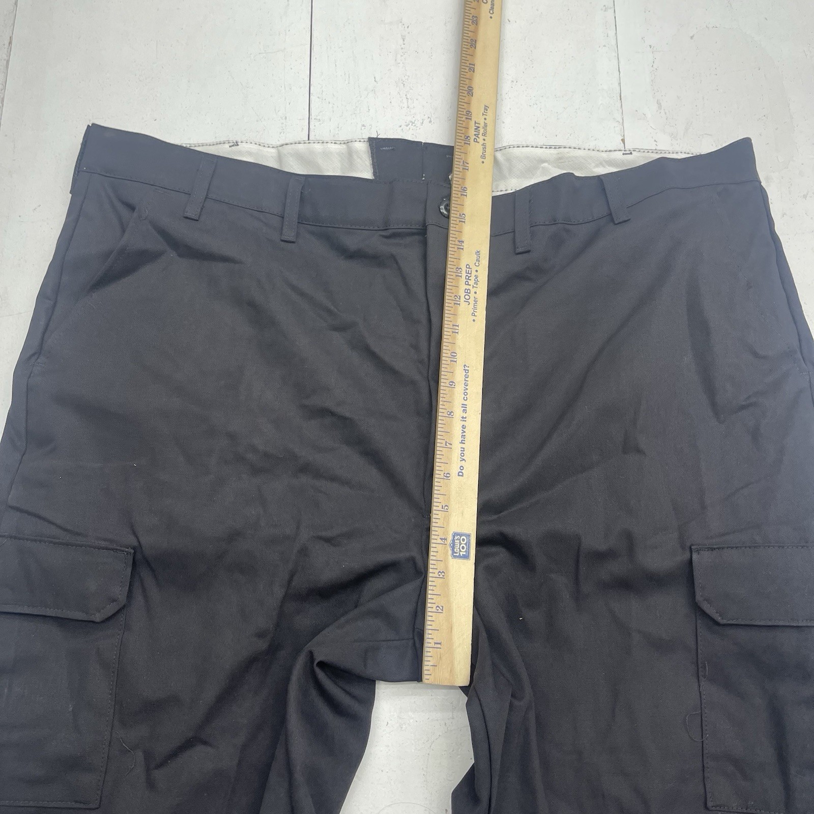 Red Kap Black Industrial Wrinkle Resistant Cargo Pants PT88BKN Mens Size 48x34L