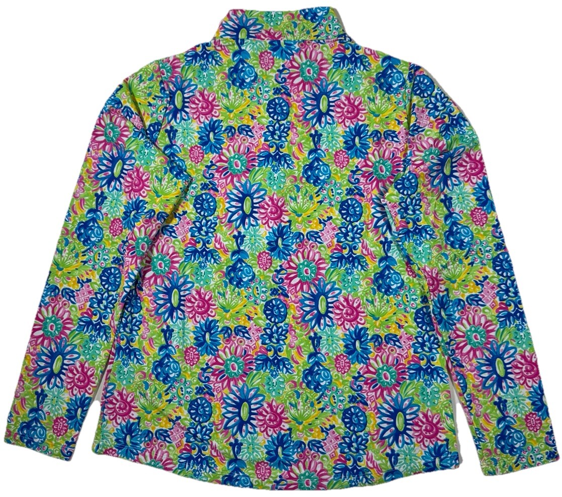 NWT IBKUL Golf Tennis 1/4 Zip Pullover Top XS S M L XL Flowers Longsleeve J5