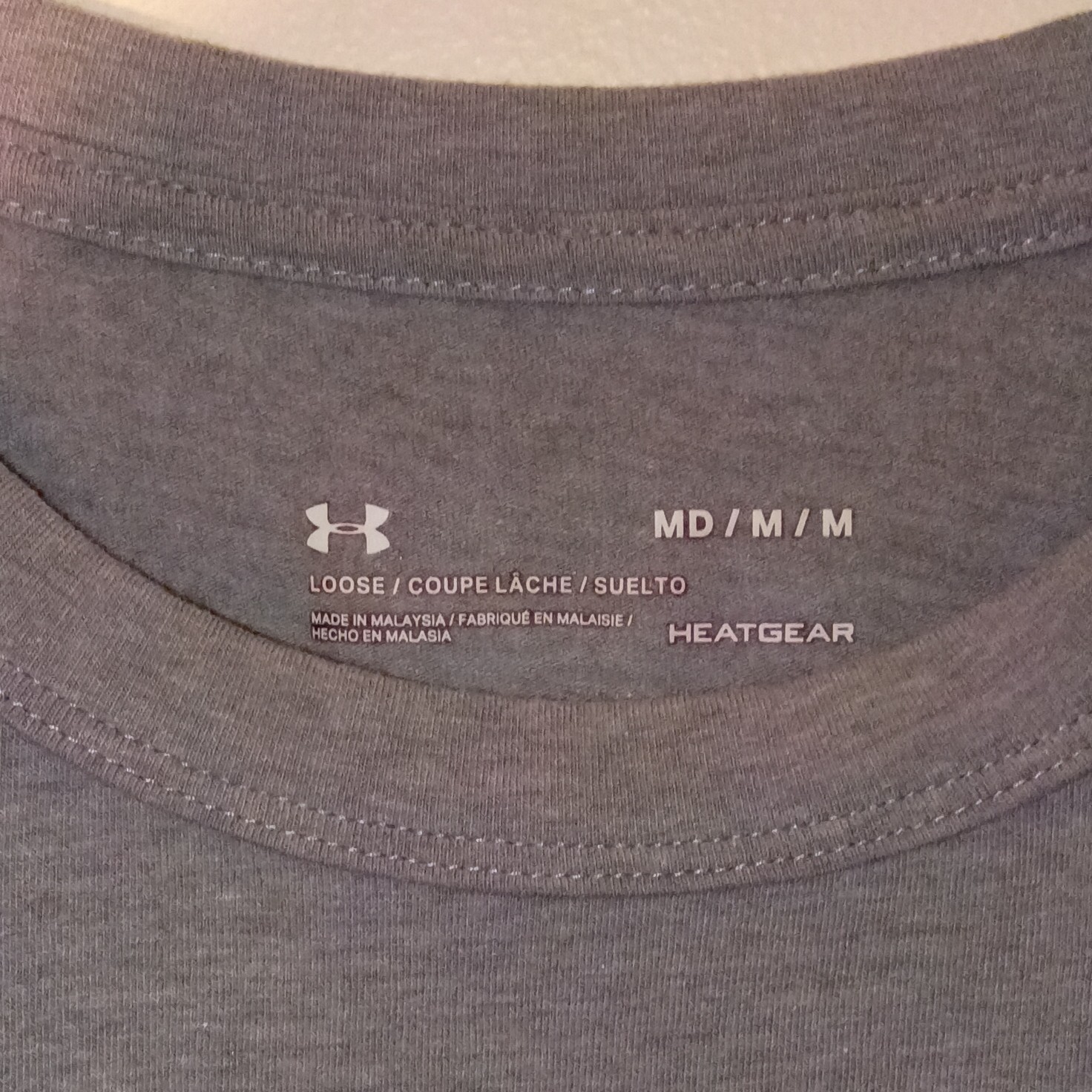 Under Armour HeatGear Men’s Tank Sleeveless Crew Neck Loose Lightweight Gray M