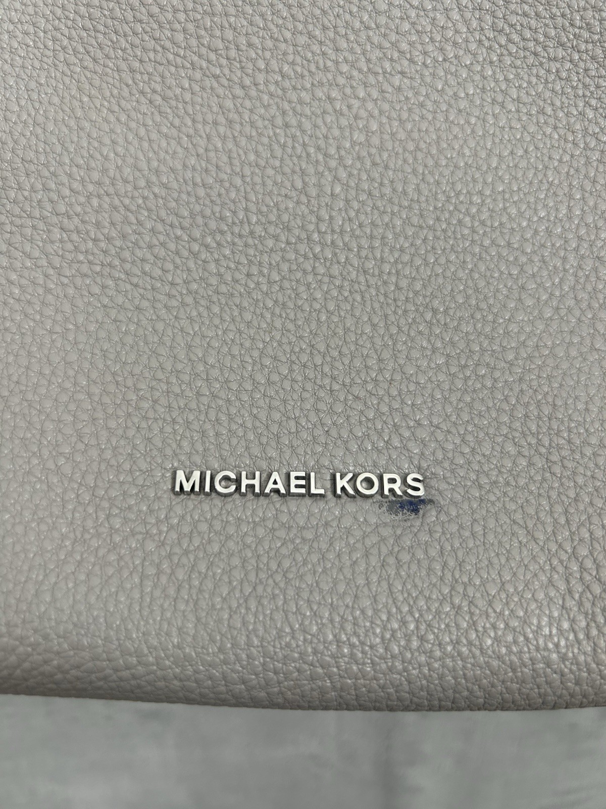 Michael Kors Crosby Pebble Leather Messenger Shoulder Crossbody Bag Purse Gray