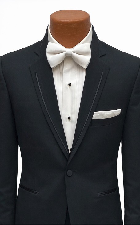 David Tutera Black Celebration Tuxedo – Modern Fit Jacket & Flat-Front Pants