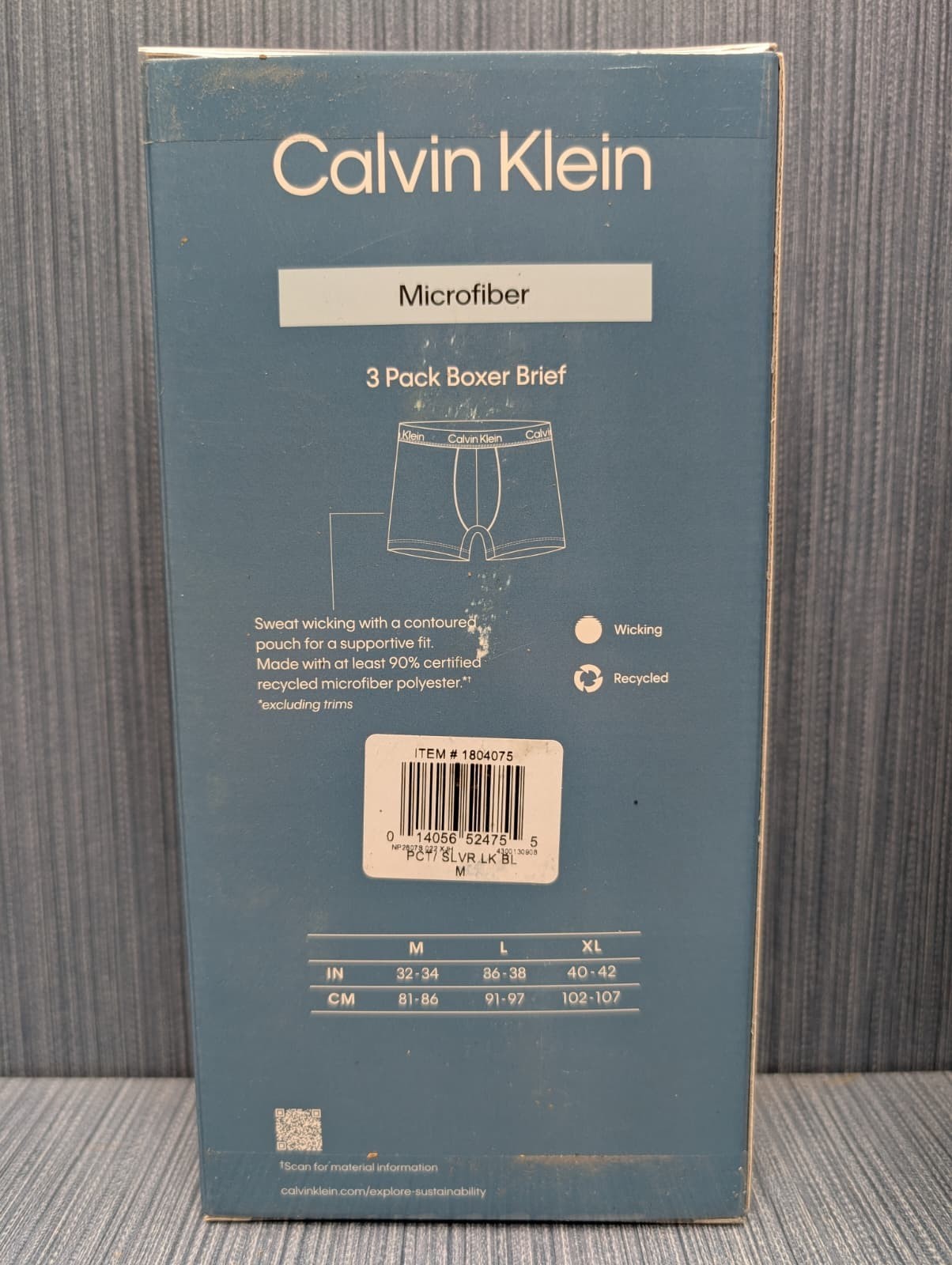6 Pack x Calvin Klein Microfiber Boxer Brief Medium Size Navy Blue Green