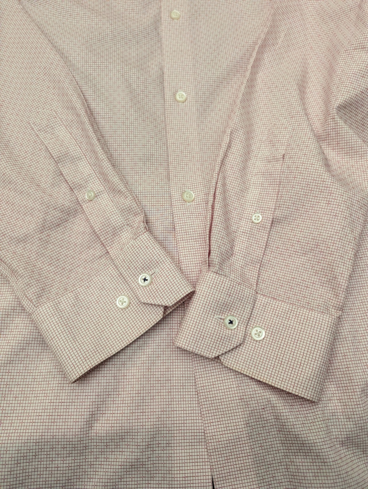 Banana Republic Non-Iron Red White Check Dress Shirt XL