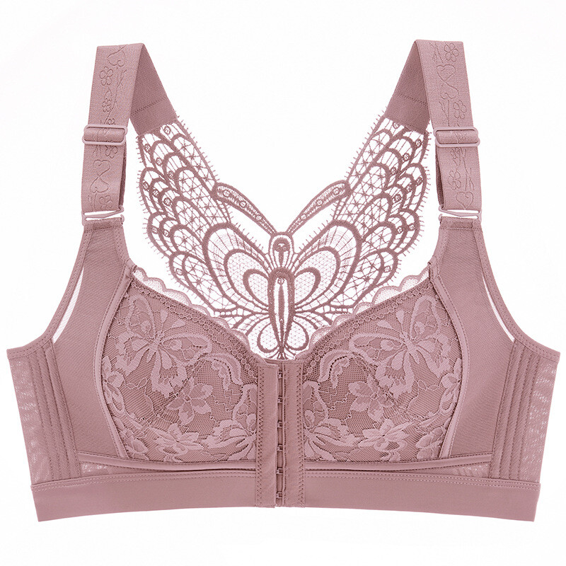 Women Bras Full coverage Front closure Butterfly thin Plus size Underwear 20631